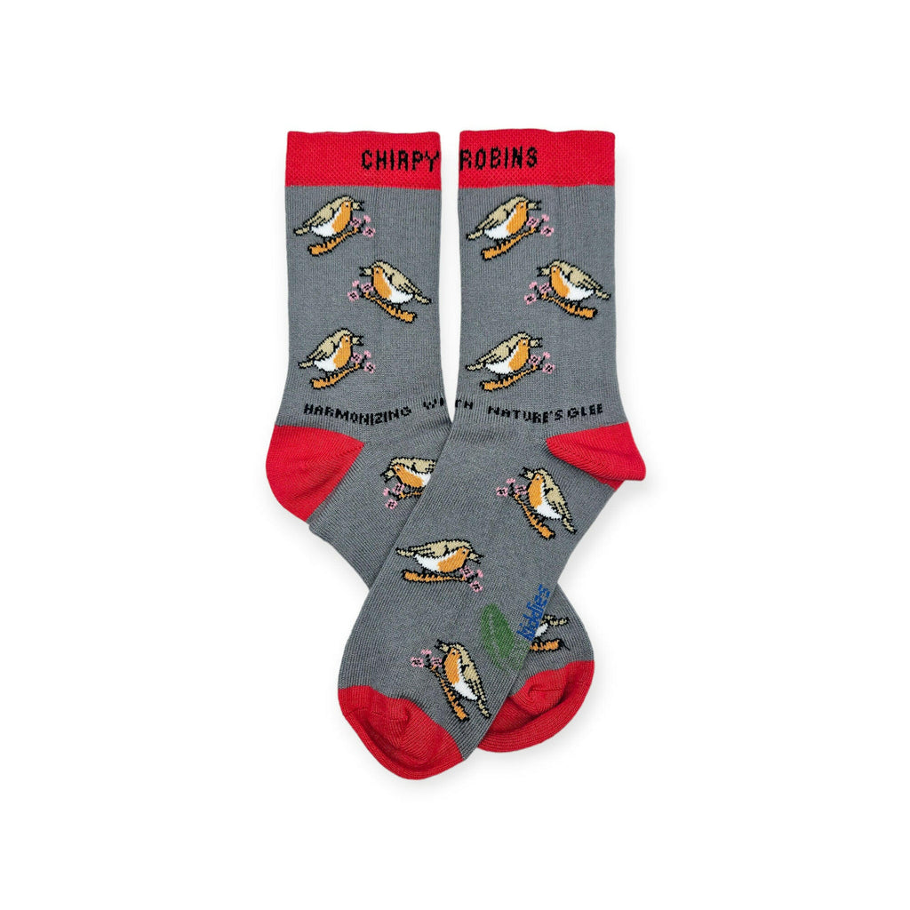 Chirpy Robin Organic Cotton Kids Socks