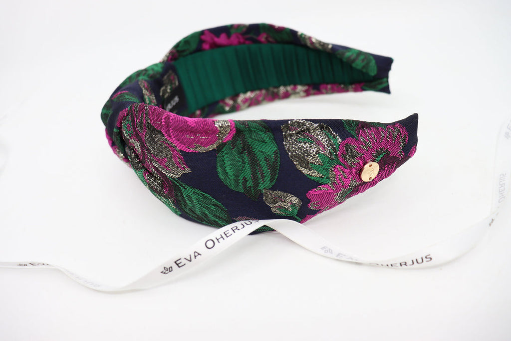 Luxurious Mulberry Silk Floral Headband – Handcrafted & Vibrant by Eva Oherjus at www.brixbailey.com