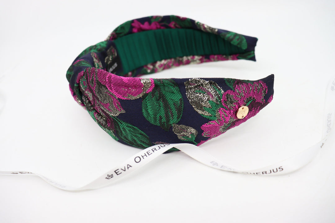 Luxurious Mulberry Silk Floral Headband – Handcrafted & Vibrant by Eva Oherjus at www.brixbailey.com