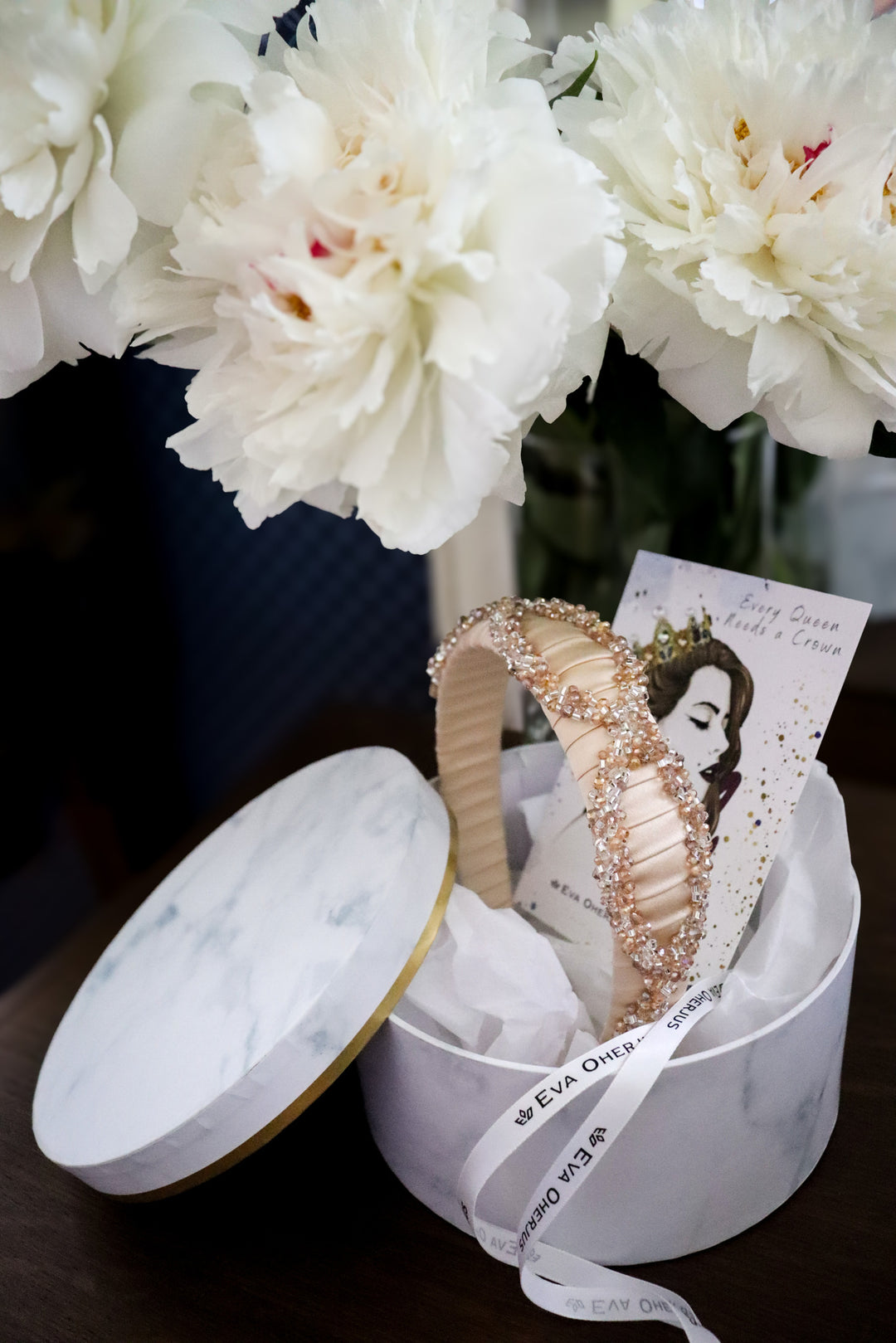 Luxury Mulberry Silk Beaded Headband - Handcrafted Elegance by Eva Oherjus at www.brixbailey.com