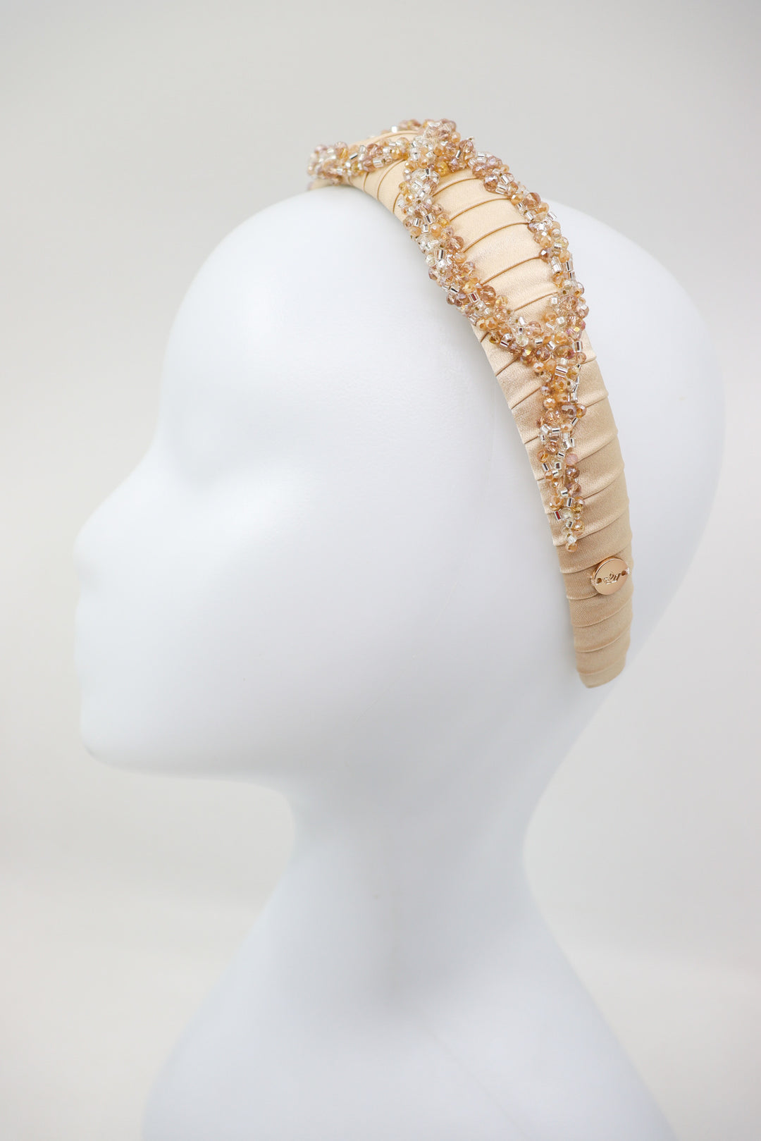 Luxurious Mulberry Silk Headband – Hand-Beaded & Elegant by Eva Oherjus at www.brixbailey.com