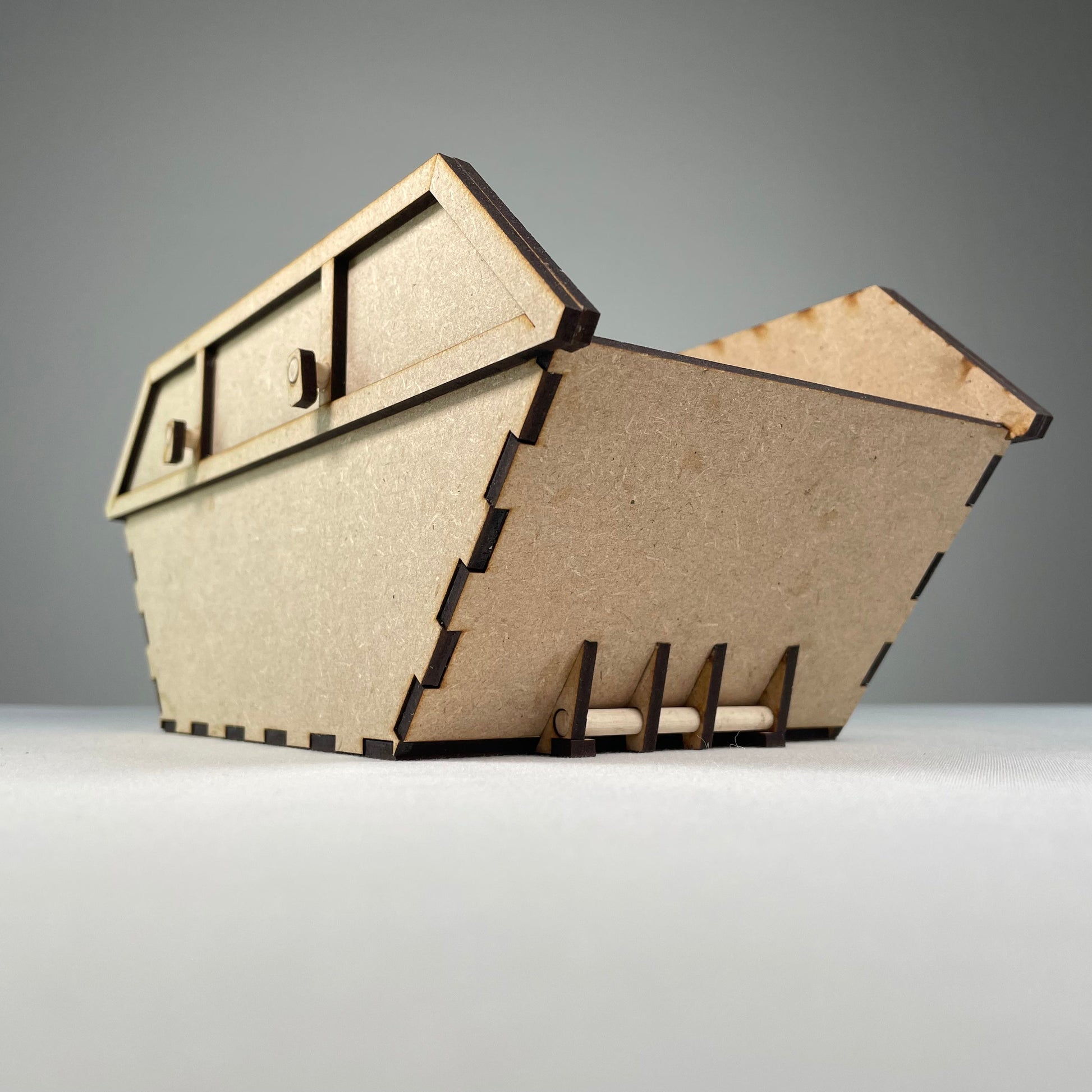 Skip Waste Container - Flatpack Model Kit by Curious Rabbit ®