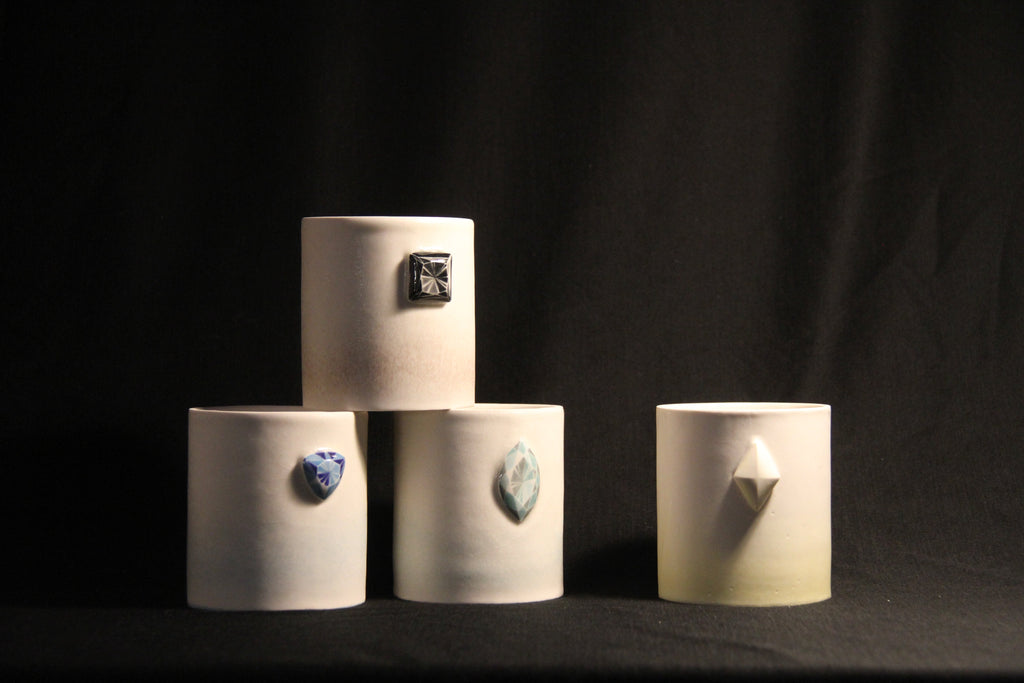 Gem Mug with Faceted Crystals