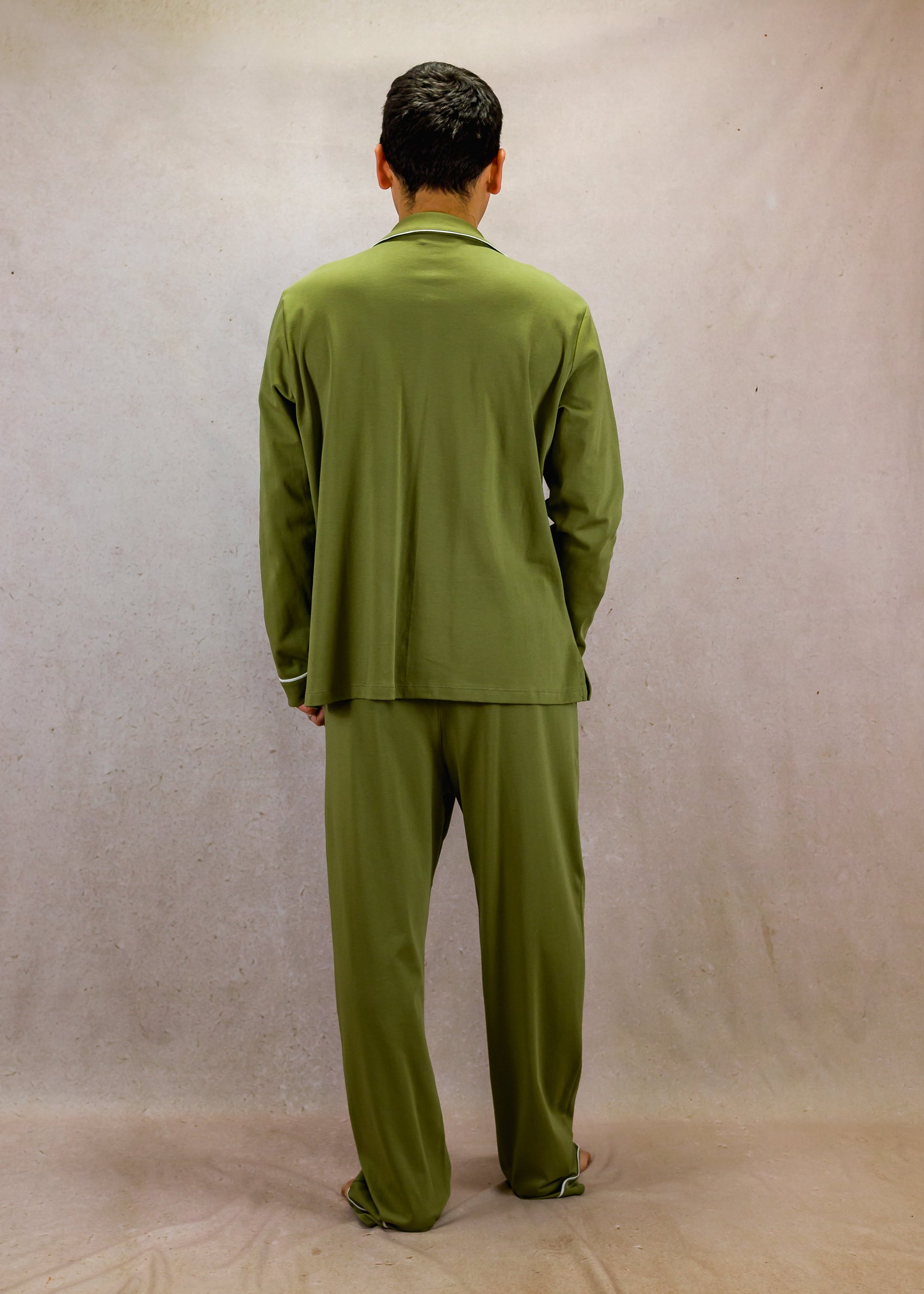 Olive Green Long Sleeve Pyjama Set