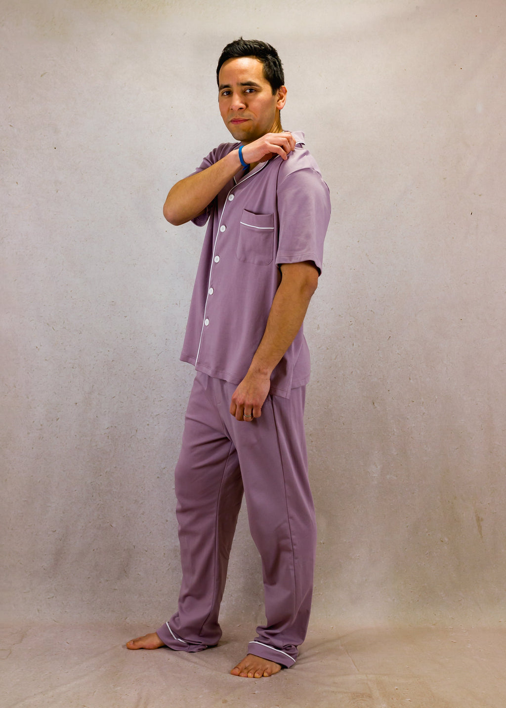 Pale Purple Short Sleeve Pyjama Set