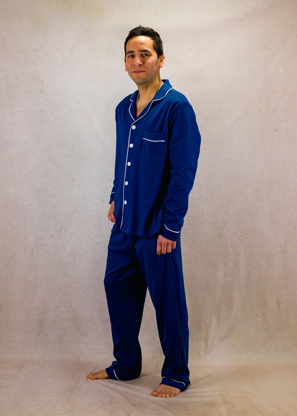 Blue Long Sleeve Pyjama Set