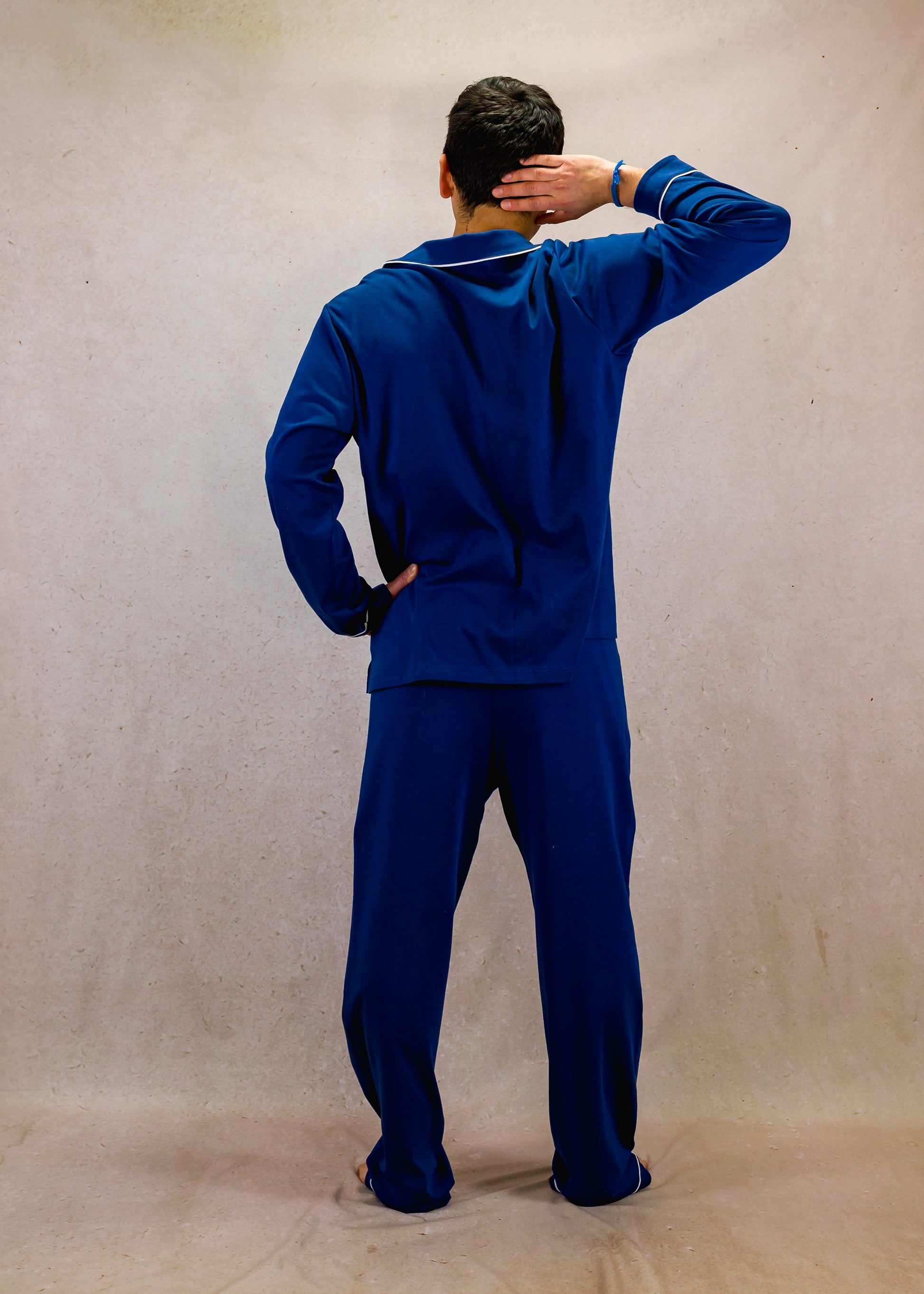 Blue Long Sleeve Pyjama Set