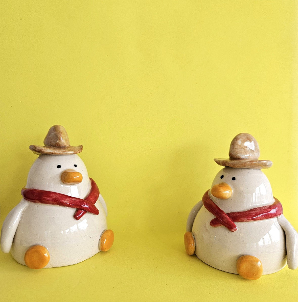 Cowgirl Duck Ceramic Ornament