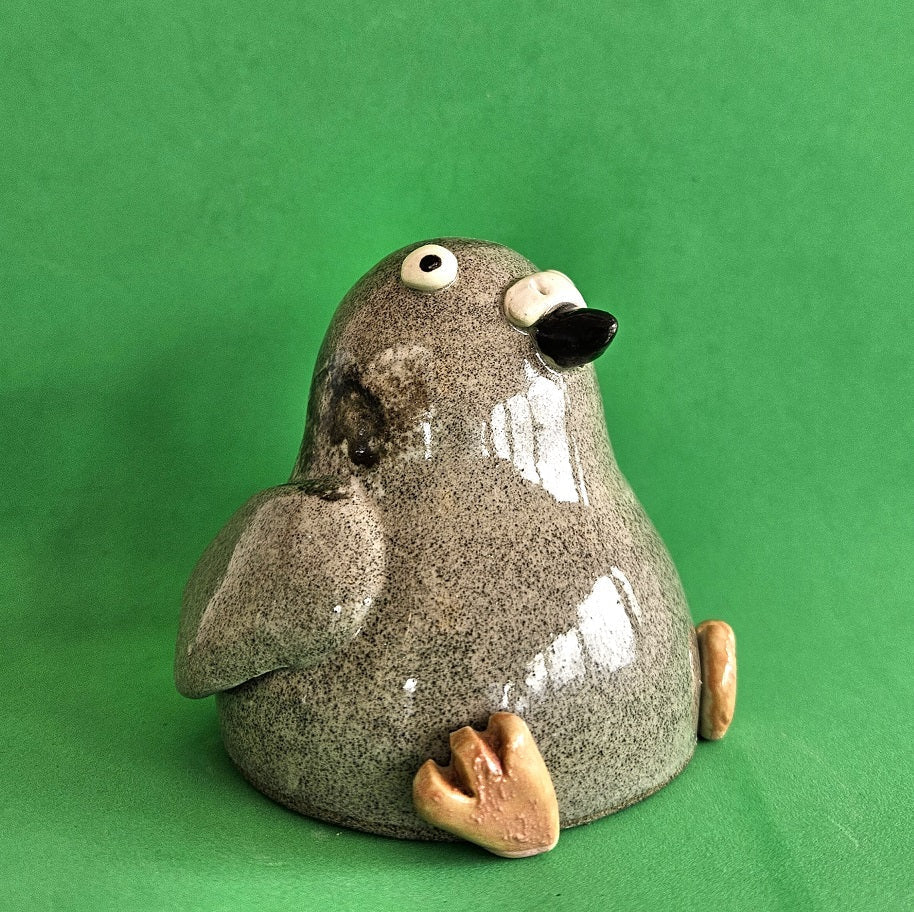 Handmade City Pigeon Ceramic Ornament