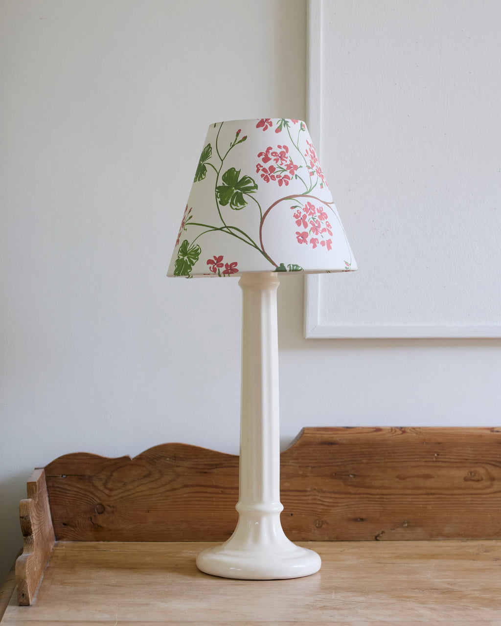 Geraniums paper lampshade - empire 8"