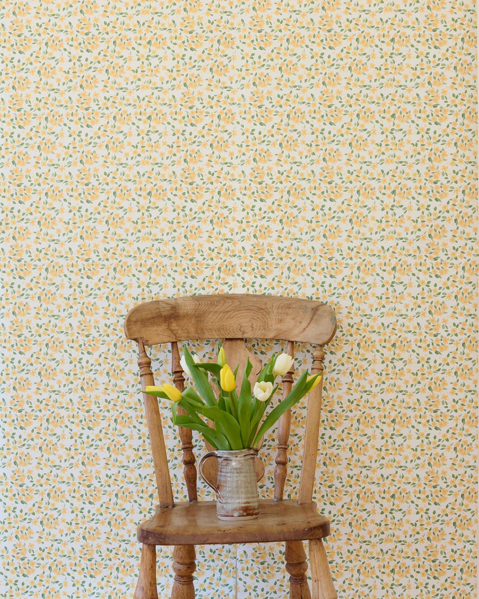 Primrose wallpaper - butter