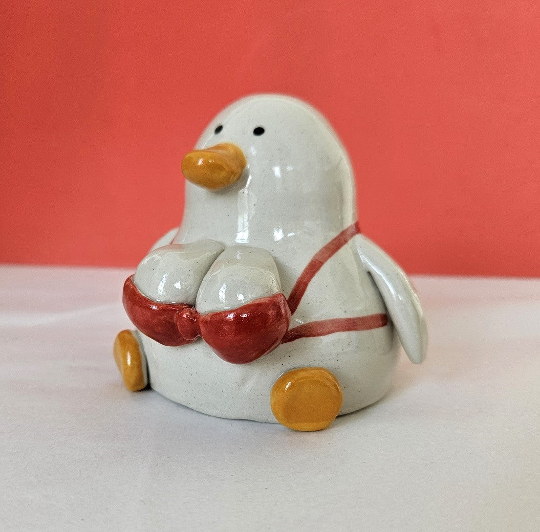 Claire with the Pair Ceramic Duck