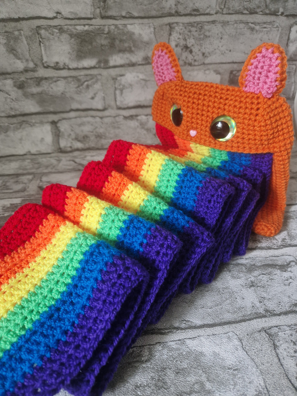 Neon Pride Rainbow Barf Scarf