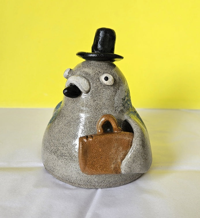 Business Pigeon Ceramic Ornament