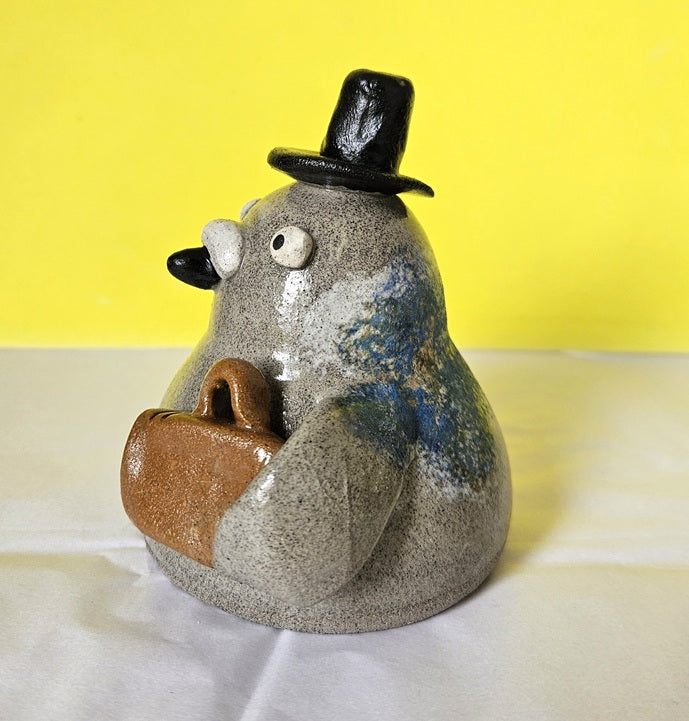Business Pigeon Ceramic Ornament