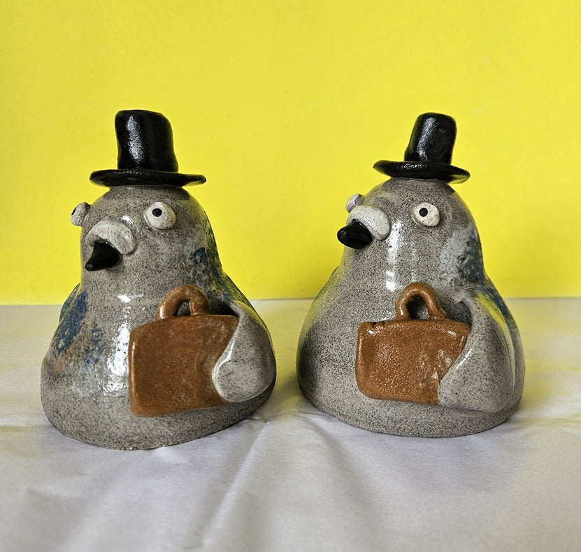 Business Pigeon Ceramic Ornament