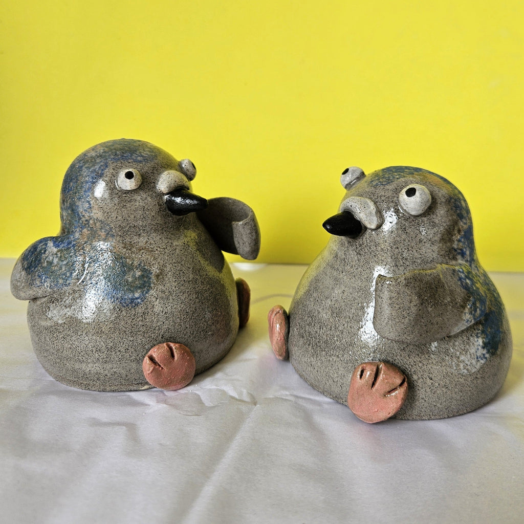 Handmade Ceramic Pigeon with Sign