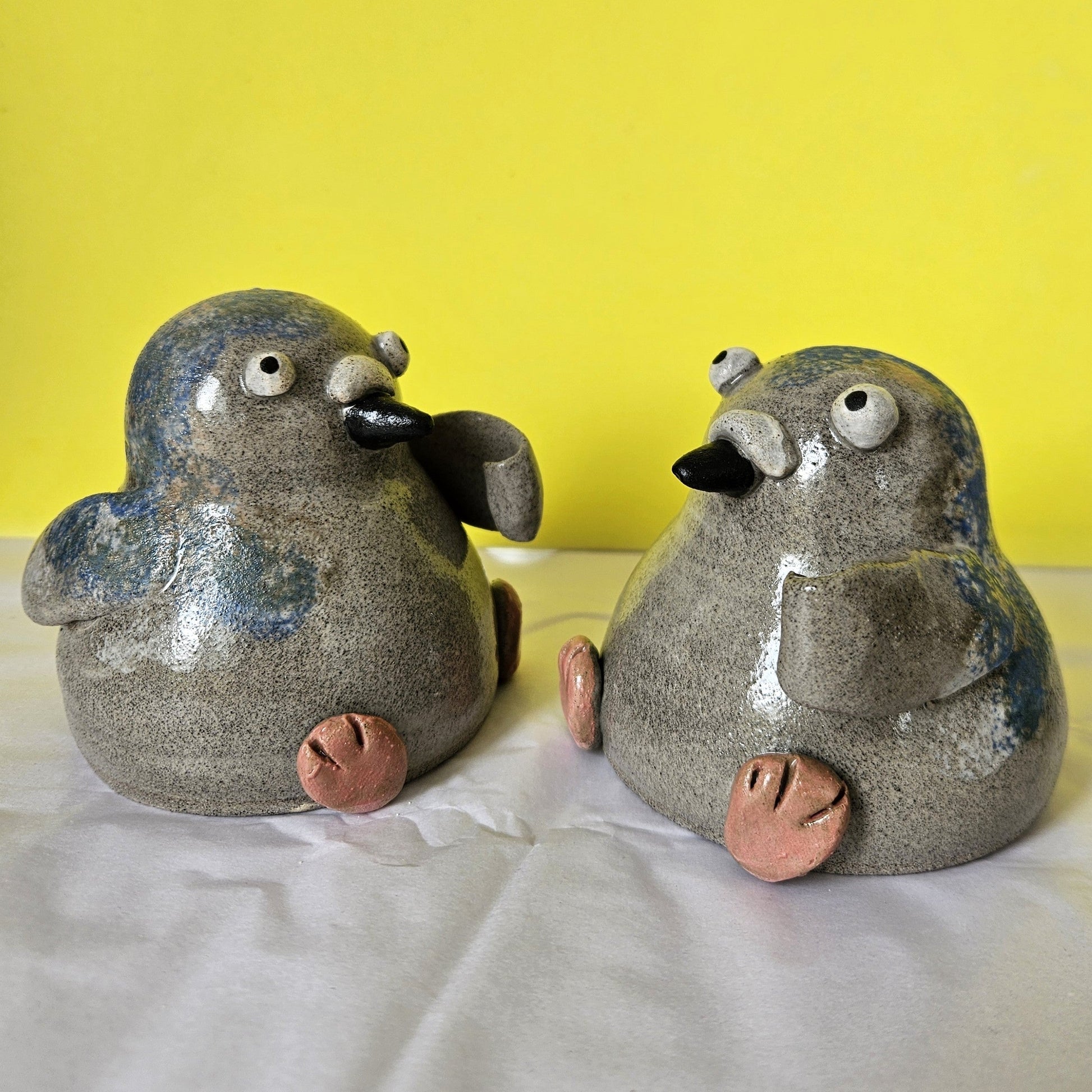 Handmade Ceramic Pigeon with Sign