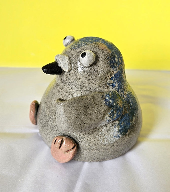 Handmade Ceramic Pigeon with Sign