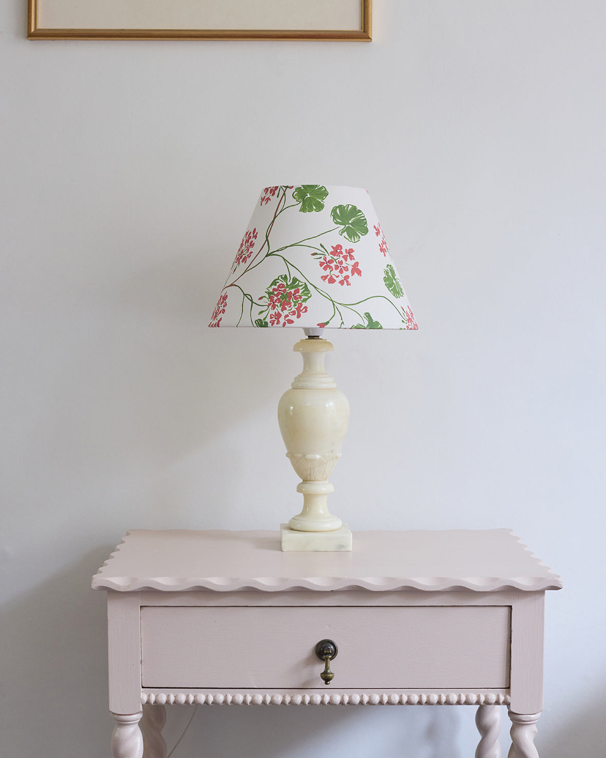 Geraniums paper lampshade - empire 10"
