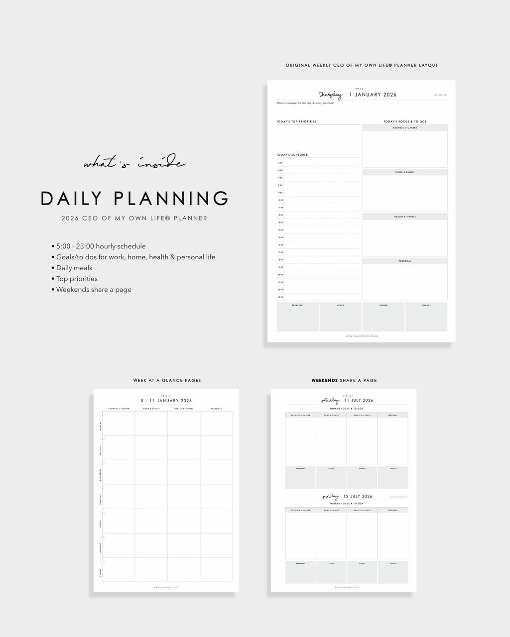 2026 Daily Life Planner in Olive
