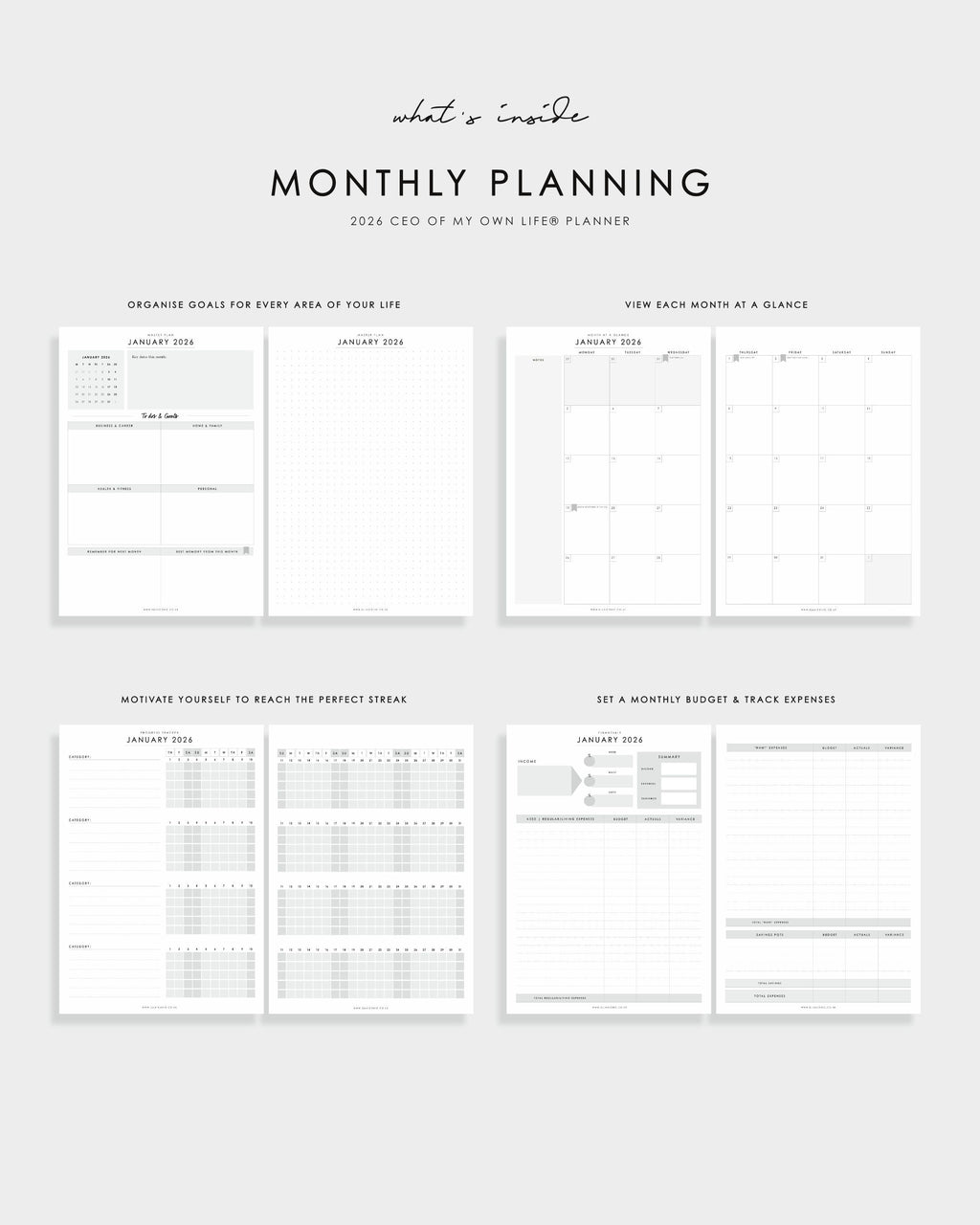 2026 Daily Life Planner in Olive