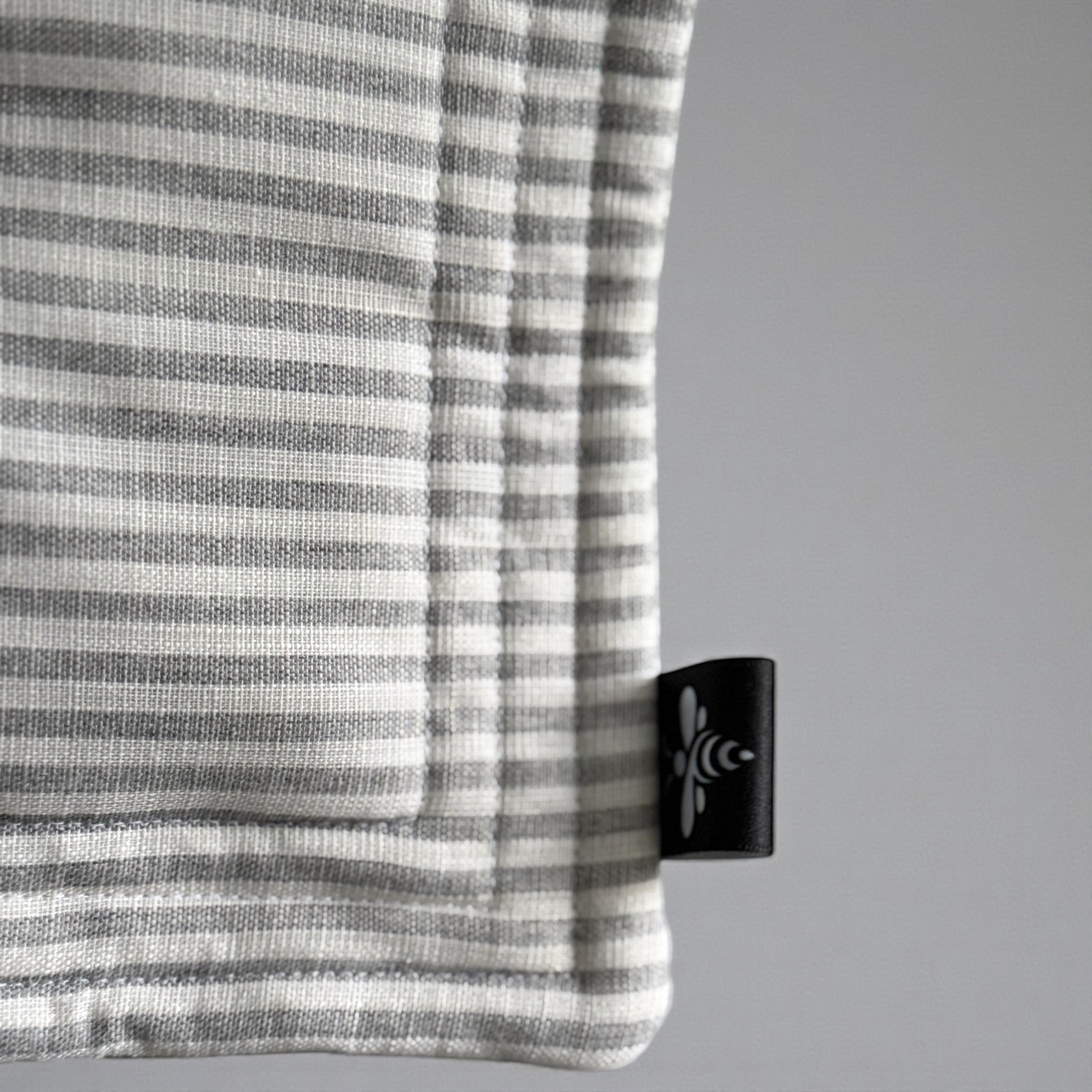 Linen Grey Striped Pot Holder