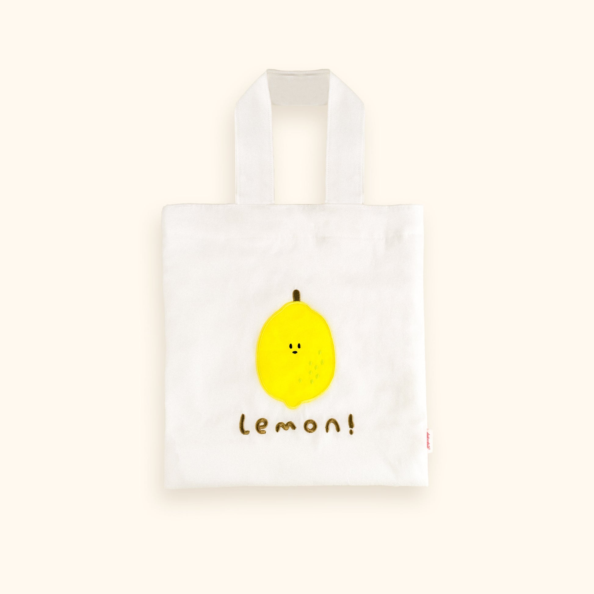 Daily White Lemon Canvas Bag