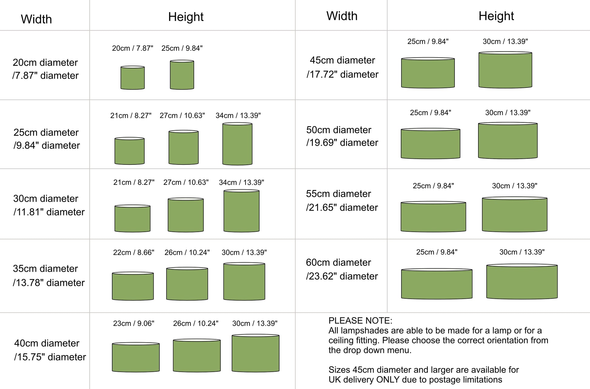 Mustard yellow cotton drum lampshade/ ceiling shade with a white lining