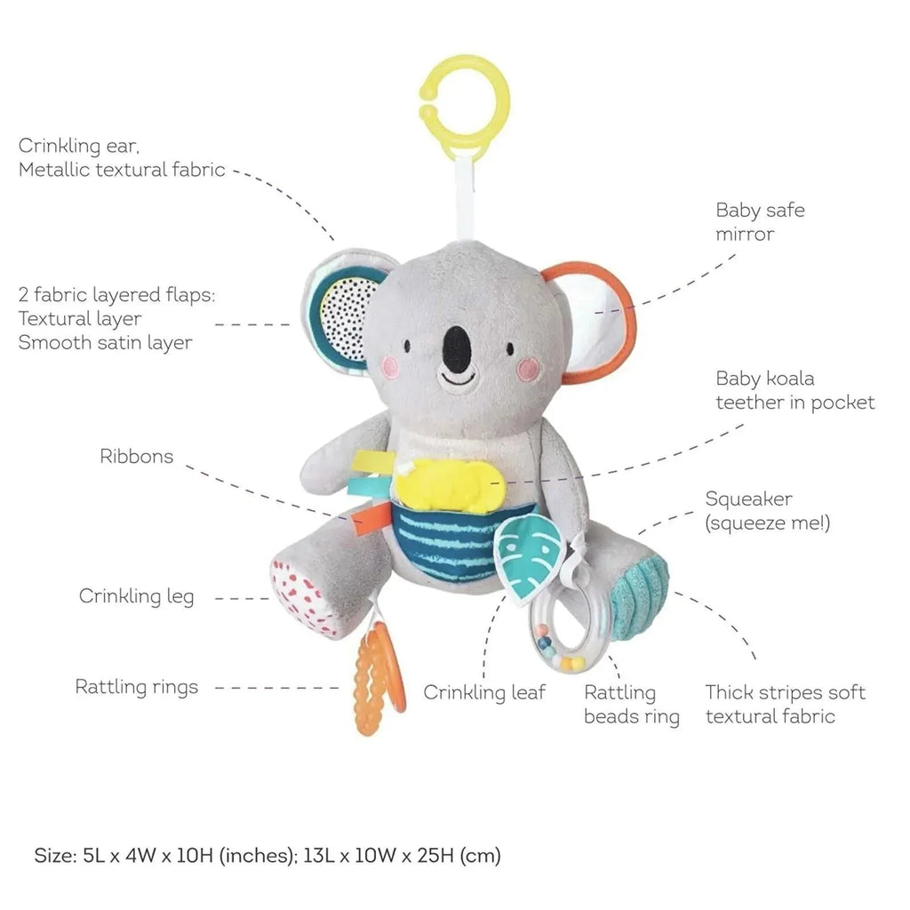 Kimmy the Koala Activity Toy in Grey Mix