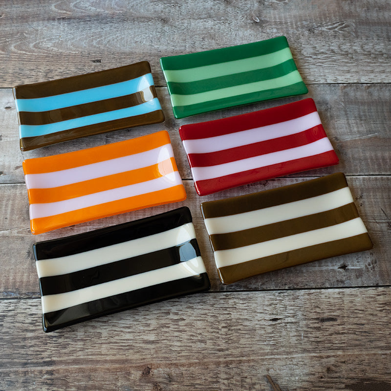 Striped Dual Coloured Large Tray 21x12cm