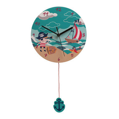 Pirate Ship Wall Clock for Kids