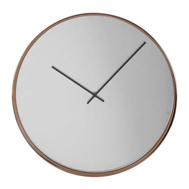Mirror Face Wall Clock in Warm Rose Gold