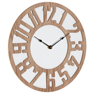 Carved Wood Wall Clock