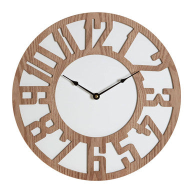 Carved Wood Wall Clock