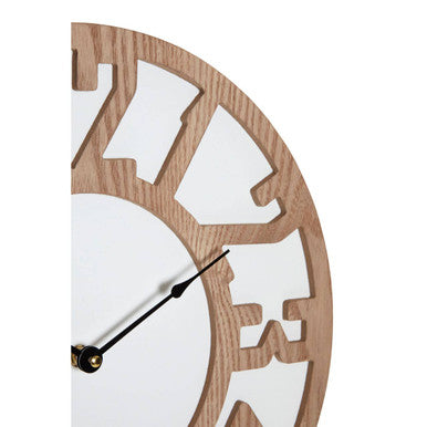 Carved Wood Wall Clock