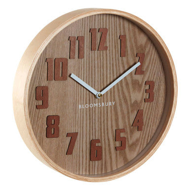Brown Grain Small Wall Clock