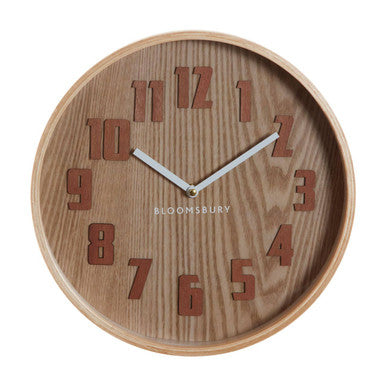 Brown Grain Small Wall Clock