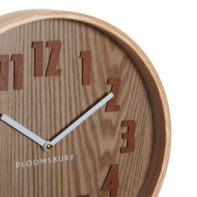 Brown Grain Small Wall Clock
