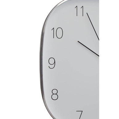 Square Silver Finish Wall Clock