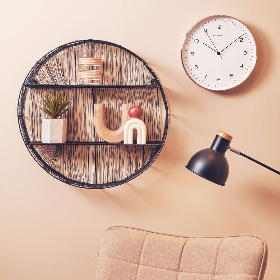 Round Copper Finish Wall Clock