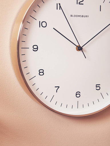 Round Copper Finish Wall Clock