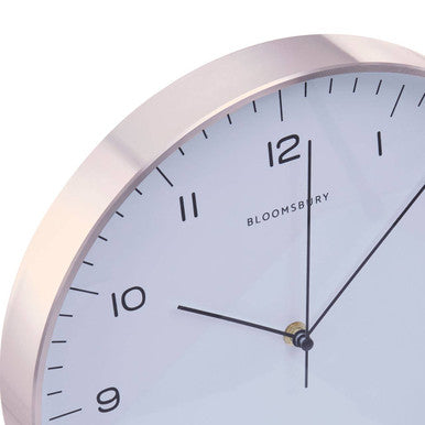 Round Copper Finish Wall Clock