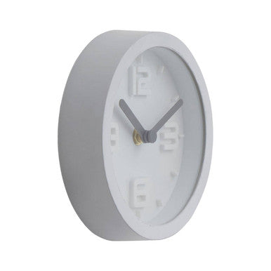 White Embossed Wall Clock
