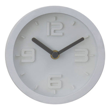 White Embossed Wall Clock