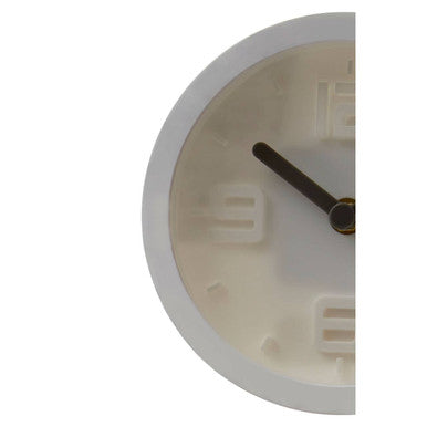 White Embossed Wall Clock