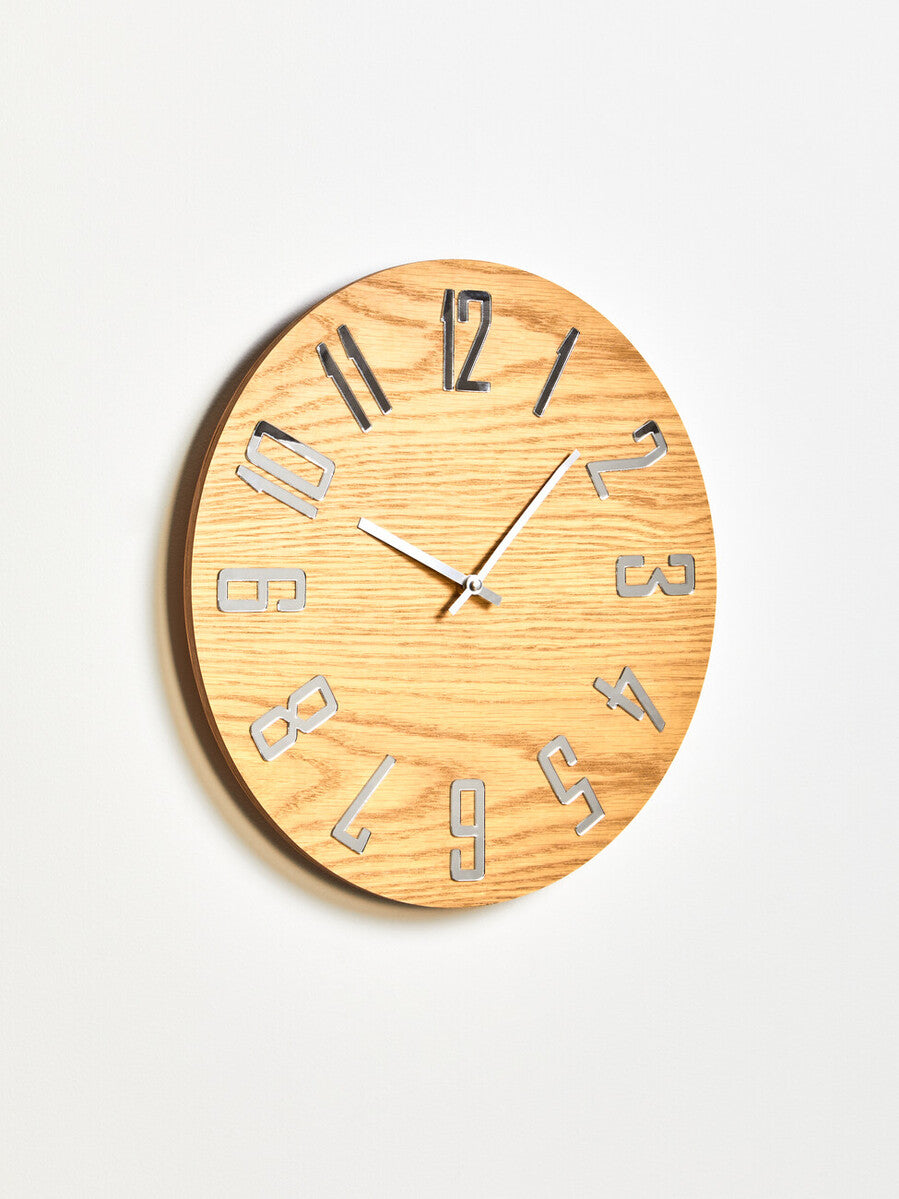 Natural Wood Effect Wall Clock