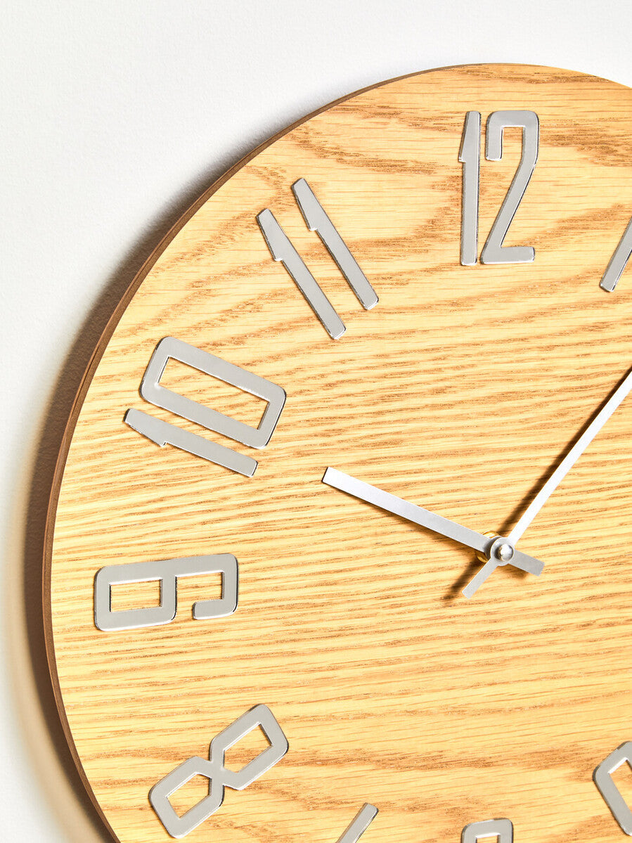 Natural Wood Effect Wall Clock