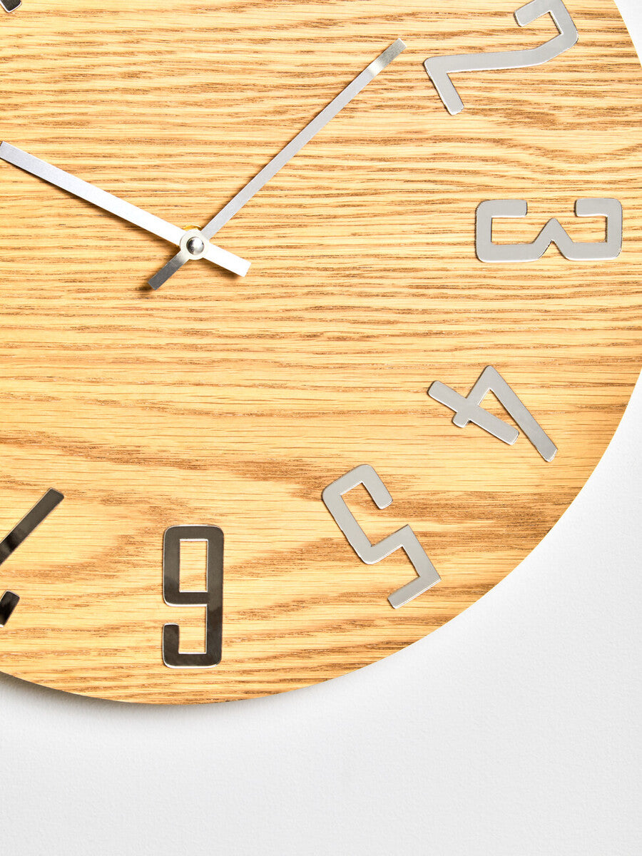 Natural Wood Effect Wall Clock