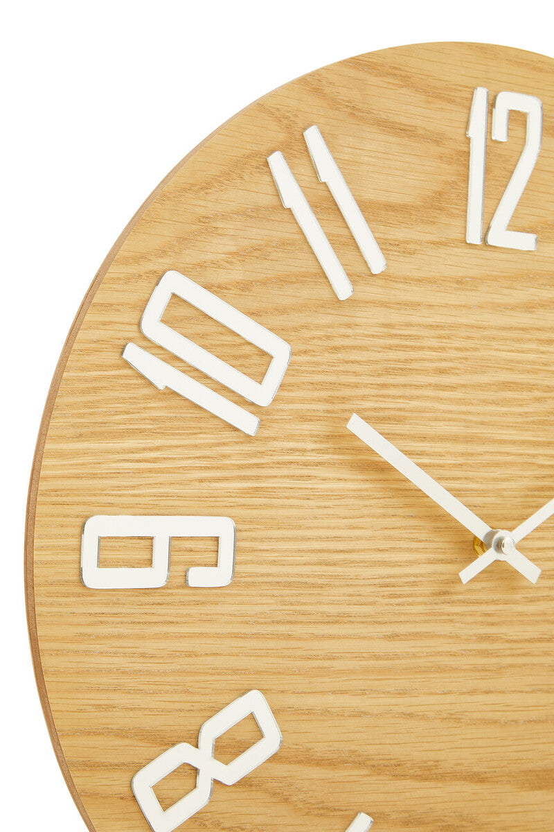 Natural Wood Effect Wall Clock